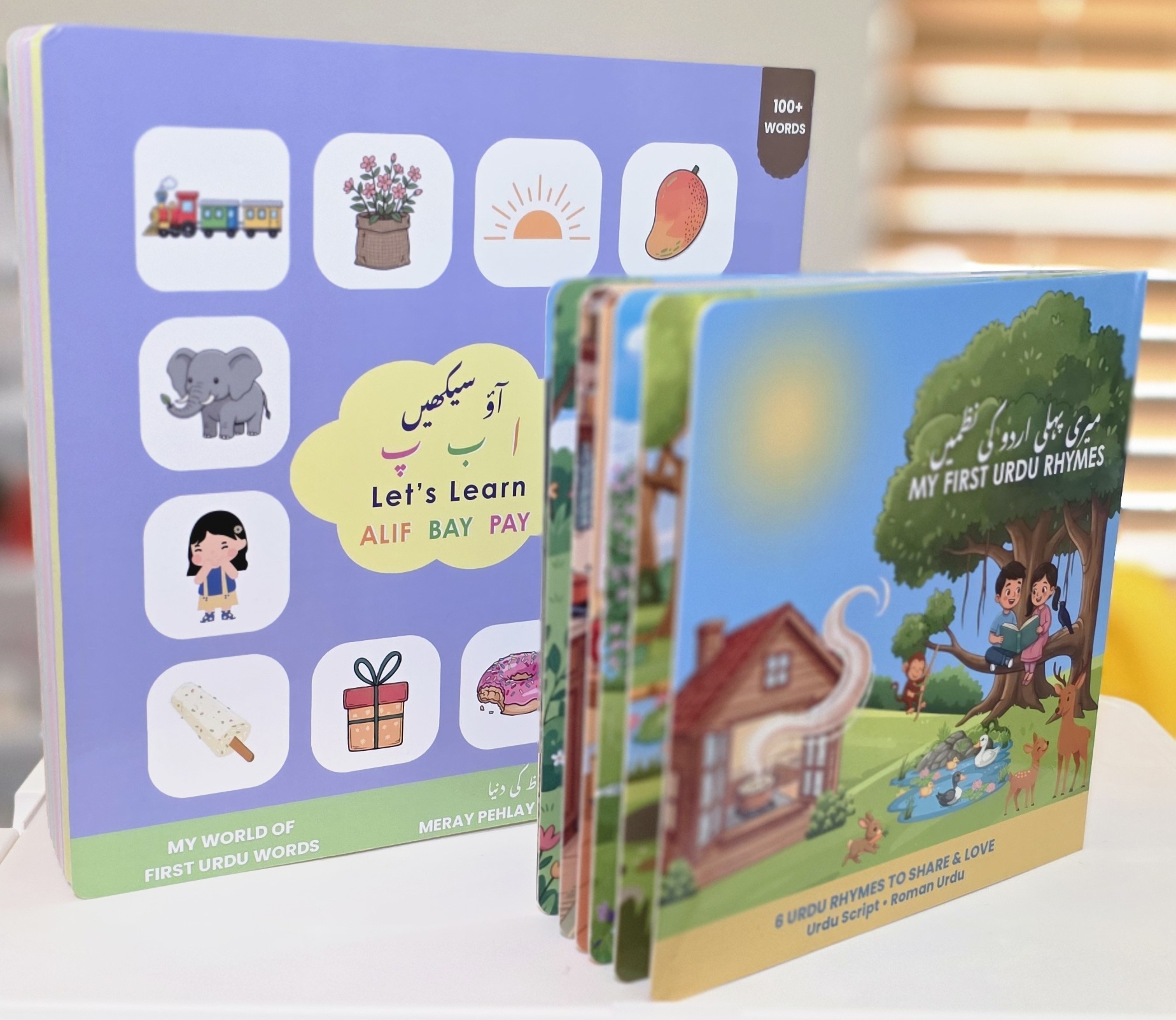 Complete Set board books with Rhymes book pages fanned open